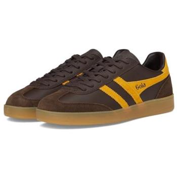 Baskets basses Gola – Viper en cuir marron foncé