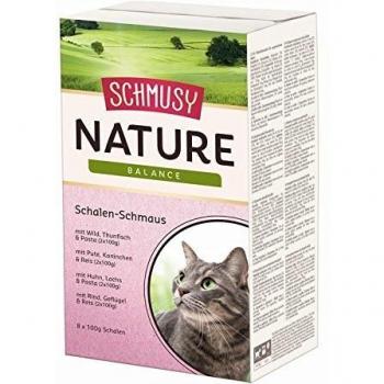 Schalen‑Schmaus Naturbalance Schmusy – 4x8x100 g