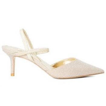 Dune London Damen Silberne Offene Schuhe EU 41
