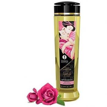 Shunga Passionate Aphrodesia Rose Scented Massage Oil, 240 ml