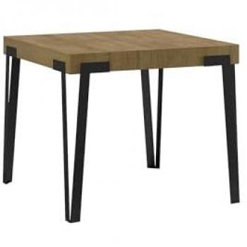 Table design extensible chêne 90x90/246 cm