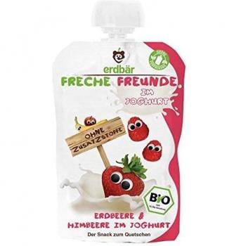 Erdbär Quetschies Erdbeere Himbeere Joghurt