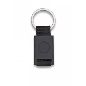 Llavero Albainox Negro de Metal Rectangular con Cinta 09434