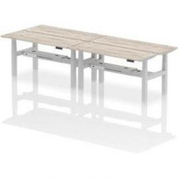 Air Back-to-Back 1600 x 600mm Height Adjustable 4 Person Bench Desk