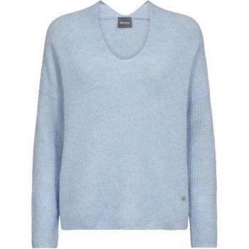 Mos Mosh MMThora V-Neck Knit Pullover XS Hellblau