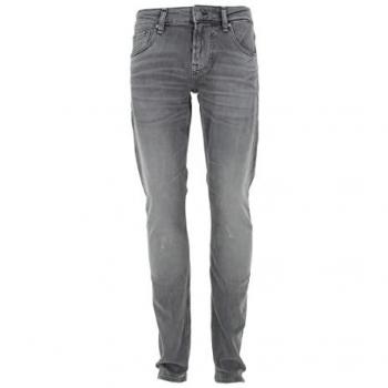 Guess Men's New Miami Slim Jeans with Leather Patch – Gray, W28
