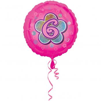 Amscan Folienballon Pink Blumen 6