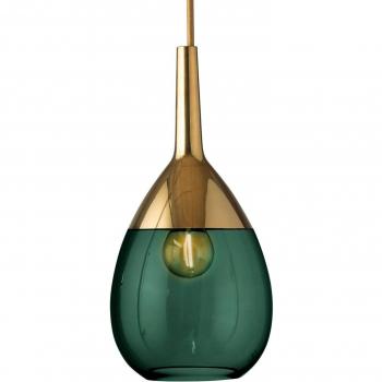 EBB & FLOW Lute S Deckenlampe gold efeugrün
