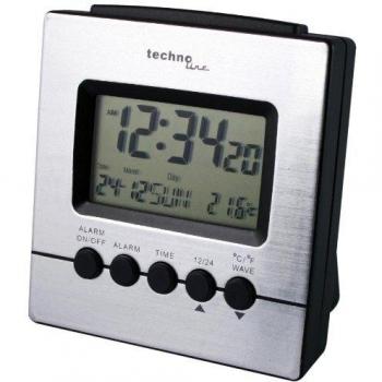 Technoline WT 228 Aluminium gris Réveil de radio argent 7,7 x 4 x 7,8 cm