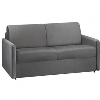 Canapé 2 places en velours gris anthracite