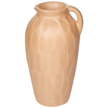 Vase en Terre Cuite Finition Laquée 46 cm Beige