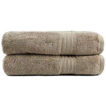 TRIDENT Bath Towels Set, 100% Air Rich Cotton Yarn, 2 Piece Large Bath Towel, Super Soft, High Absorbent Towels for Bathroom, 550 GSM, Soft Comfort (Sand)