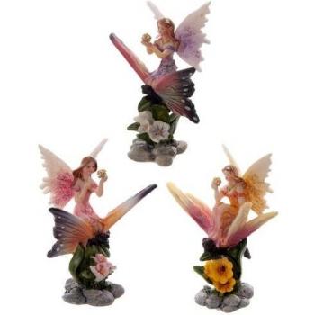 Whimsical Fairy and Butterfly Figurine