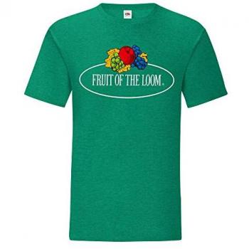 T-shirt Grand Logo Leo Vert Homme Fruit Of The Loom