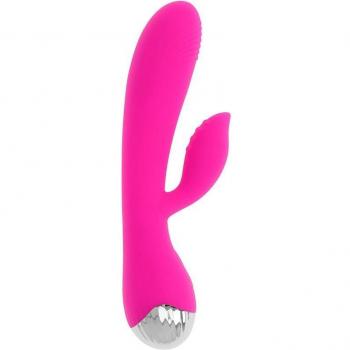 Vibratore Ricaricabile Ohmama Coniglio 10 Modalità Fucsia 19 Cm