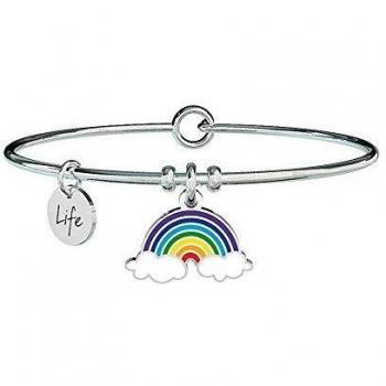 Bracciale Kidult Arcobaleno/Speranza con Ciondolo a Forma di Fiore