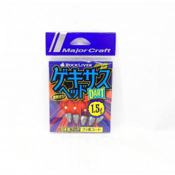 Tête Plombée Gekisasu Dart – Pack de 5 – Poids 1,5 g (Cdt)