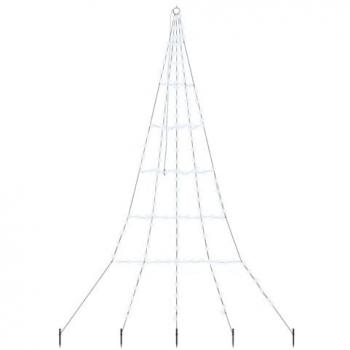 3.06 Meter Metal LED Holiday Tree – 168 Cool White Lights (VidaXL)