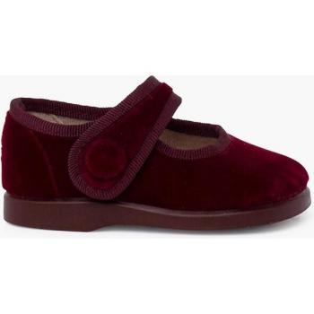 Ballerines Filles Velours Bordeaux Pisamonas