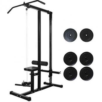 Fitness Power Tower mit 40 kg Hantelscheiben