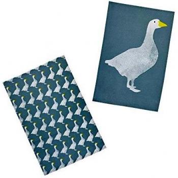 KitchenCraft 'Goose' 100% Cotton Tea Towels with Birds Print