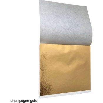 Hojas de Papel Cobre Dorado – Arte y Decoración 9×9 cm