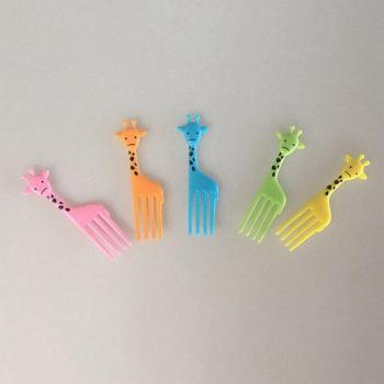 Mini Giraffe Fruit Forks