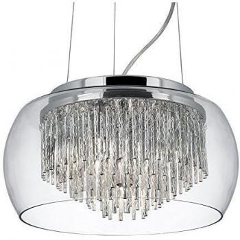 Searchlight Curva glass hanging light with a glamorous design