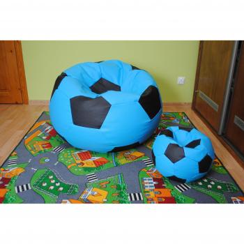 Bean Bag Pallone Calcio XXL con Poggiapiedi