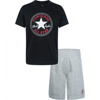 Conjunto Converse Core Tee negro y gris