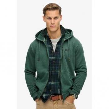 Superdry sudadera de algodón verde para hombre