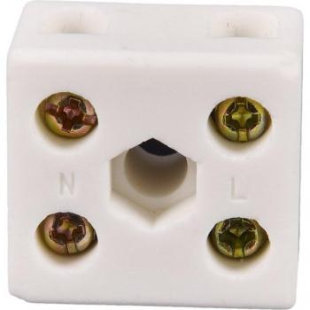 5 Pcs 10A 2 Way 4 Hole Porcelain Terminal Block