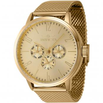 Reloj de pulsera Invicta Specialty 47122 para hombre, correa en color oro amarillo