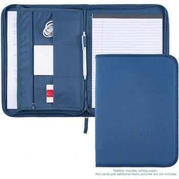 Business Conference Document Folder A4 Blue Oxford Fabric Organizer Padfolio