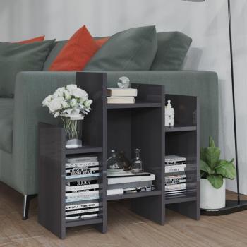 Side Cabinet 60x26x60 cm High Gloss Grey, vidaXL, Engineered Wood