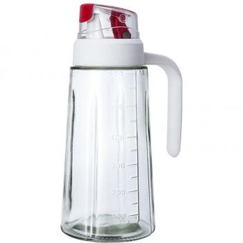 Glass Oil Dispenser with Auto Flip and Leak-Proof Design