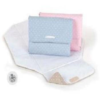 Fasciatoio Eco‑Azzurro Pasito a Pasito con Pois Bianco