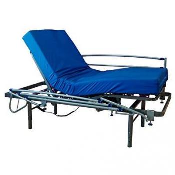Cama Articulada de Hospital con Colchón Sanitario y Patas Ajustables