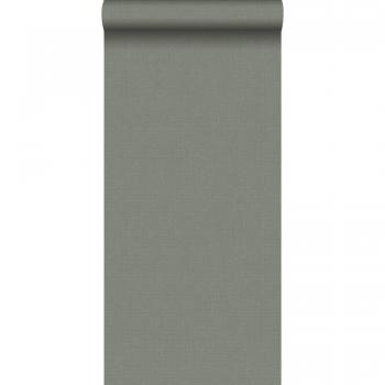 Papier peint intissé vert olive grisé