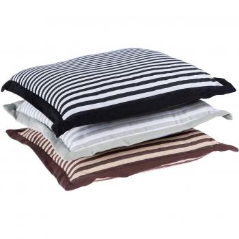 Grey Striped Seat Pad for Chairs