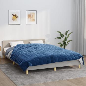 Couverture lestée en tissu Bleu 200x200 cm 9 kg