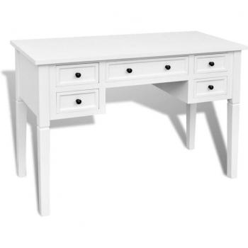 Tijdloos witte werkplekbureau – 5 lades, HELLOSHOP26