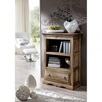 Leeds Sheesham Bücherregal #40 – 70 × 35 × 100 cm, 2 Fächer + 1 Sch