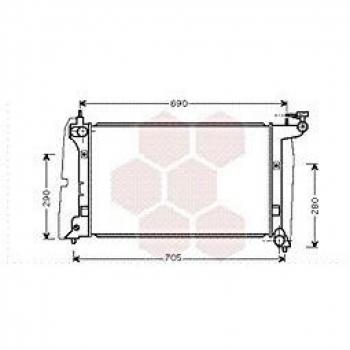 Radiateur Moteur pour Toyota Corolla Verso 1.6i Vvti / 1.8i Vvti Van Wezel (2001-2004)