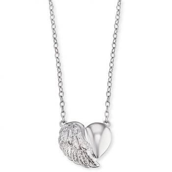 Collier Argenté avec Cœur et Aile Engelsrufer