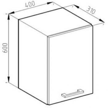Vicco Pensile R-Line 40 cm Antracite Lucido con Ripiani