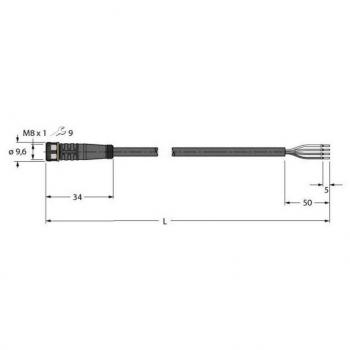 Cavo di Collegamento Turck 10 m, 4 Poli – 6625555