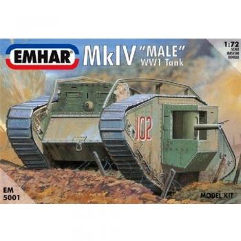 Model Kit: Emhar Mk.IV 'Male' WWI Heavy Tank with British/Captured German Decals