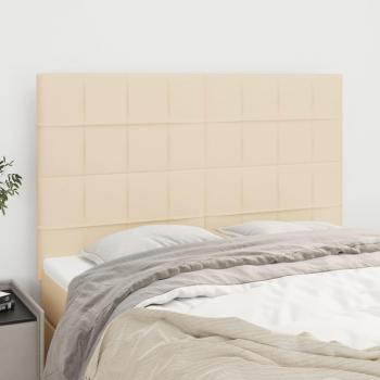 VidaXL 4er Set Kopfteil aus Stoff Creme 72x5x78/88 cm