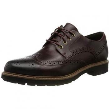 Clarks Herren Batcombe Wing Brogues – Burgunderleder, EU 42